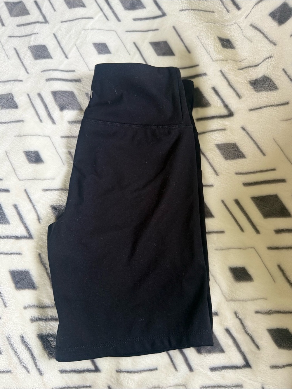 Black High-Waist Biker Athletic Shorts